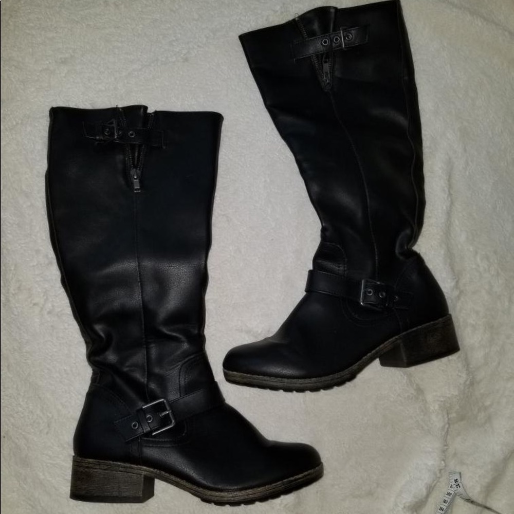 Tall black boots